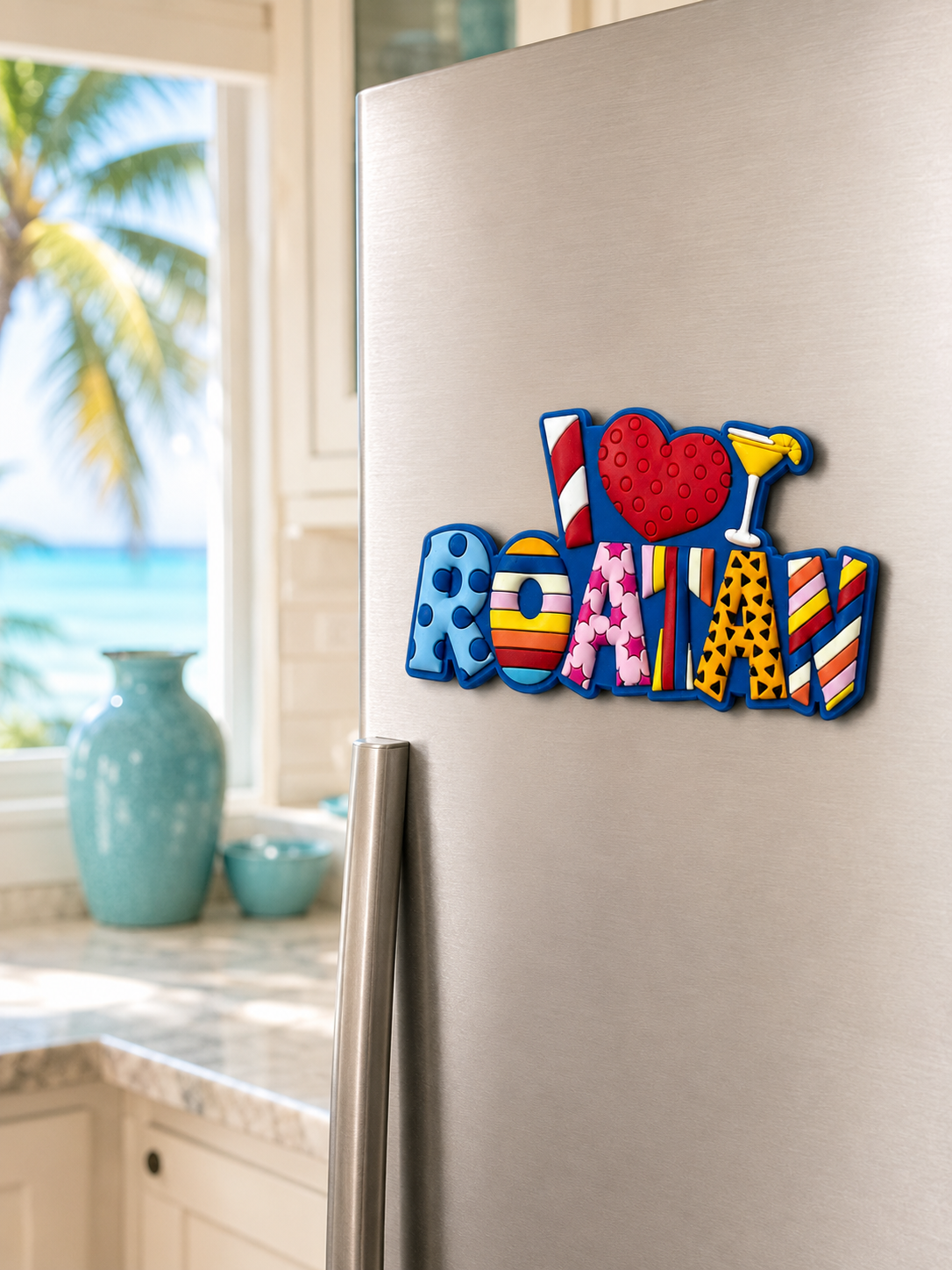 I Love Roatan Colorful Souvenir Magnet