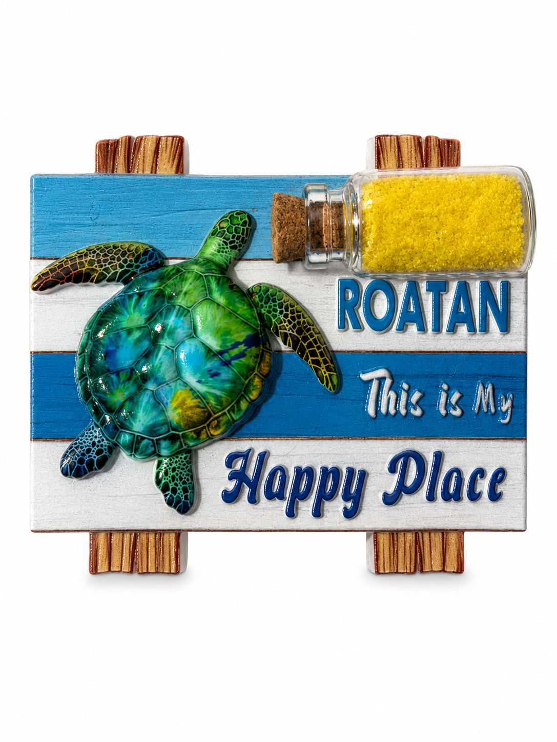 Roatan “This Is My Happy Place” Sea Turtle Magnet