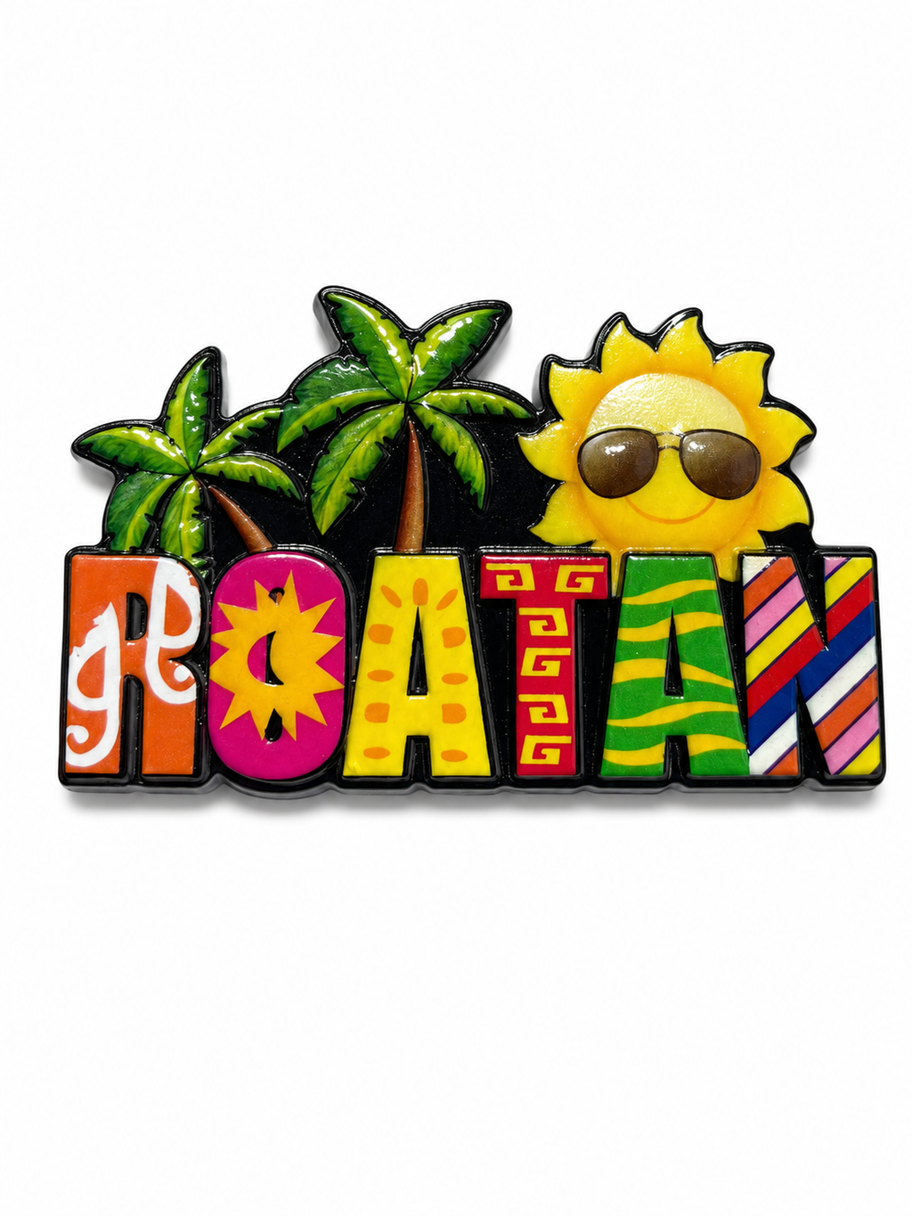 Colorful Roatan Tropical Souvenir Magnet
