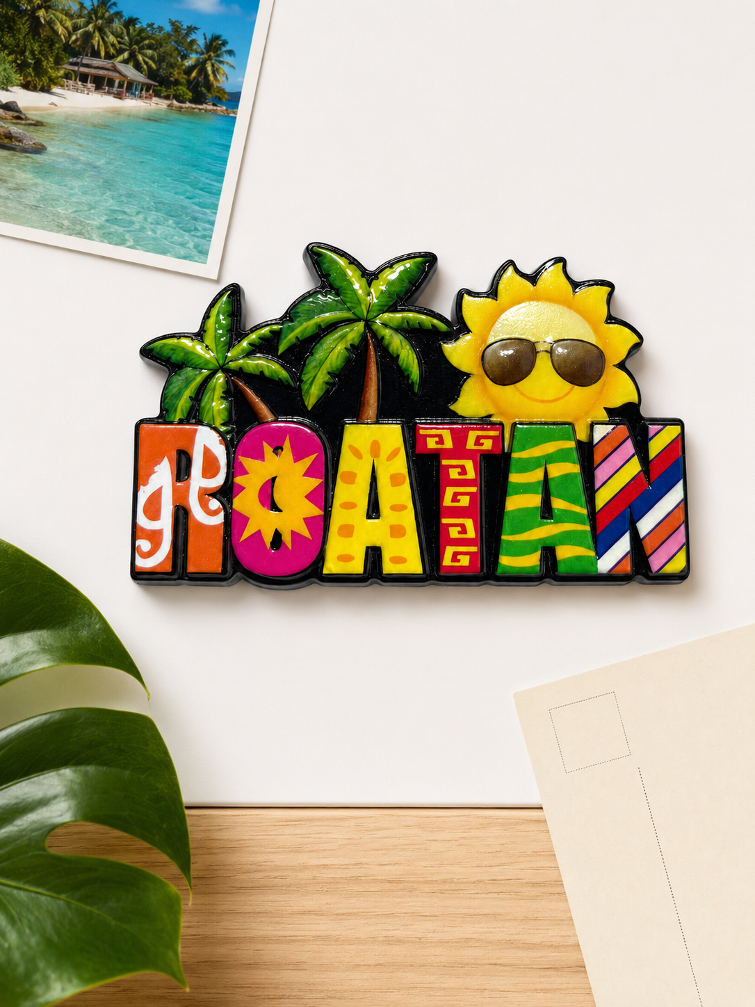 Colorful Roatan Tropical Souvenir Magnet