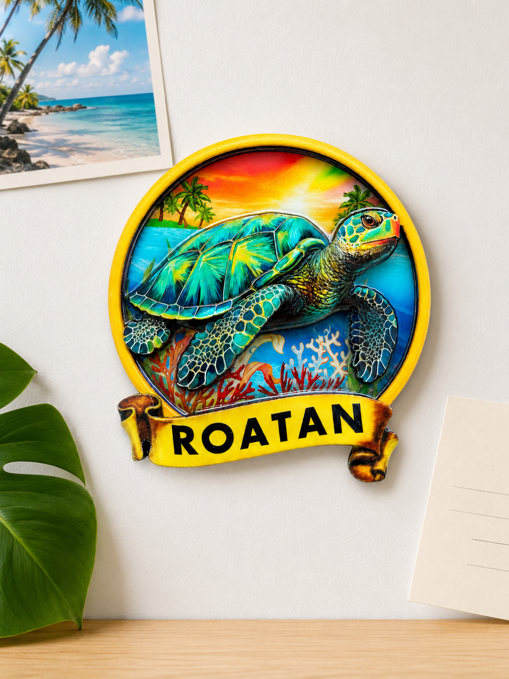 Roatan Tropical Sea Turtle Magnet