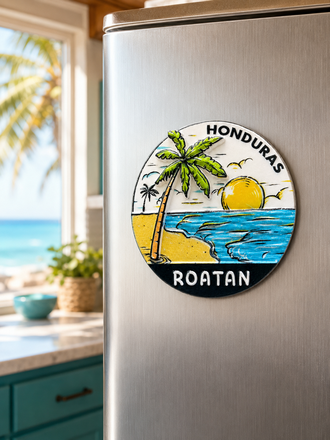 Honduras–Roatan Tropical Sunset Magnet