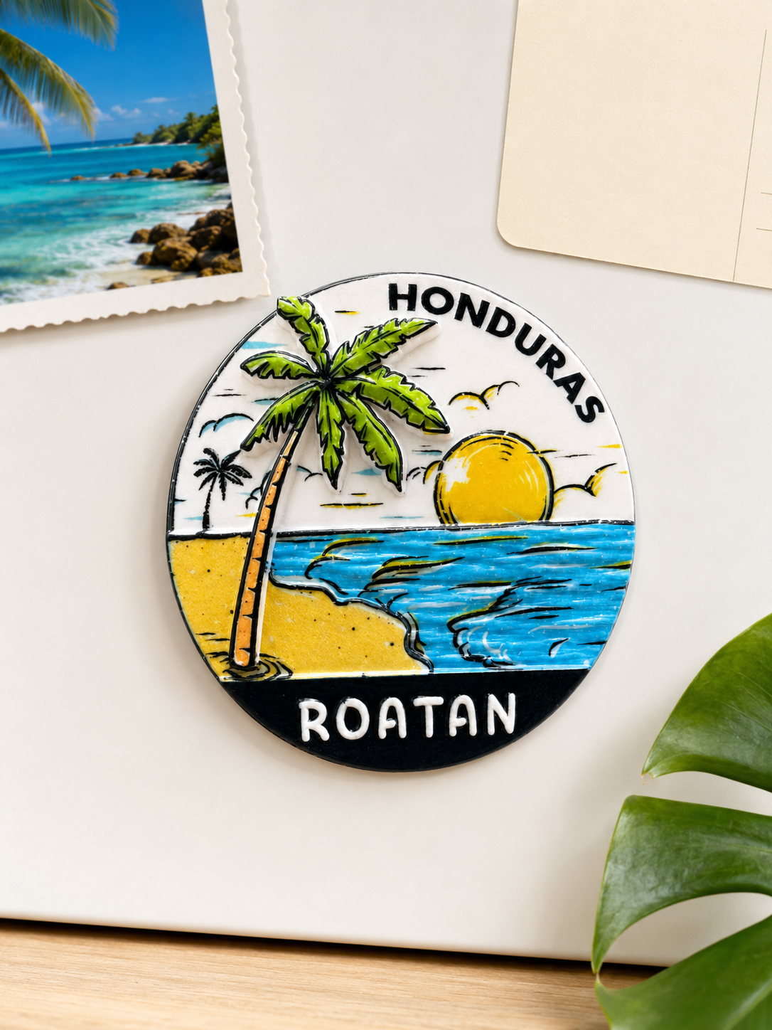Honduras–Roatan Tropical Sunset Magnet