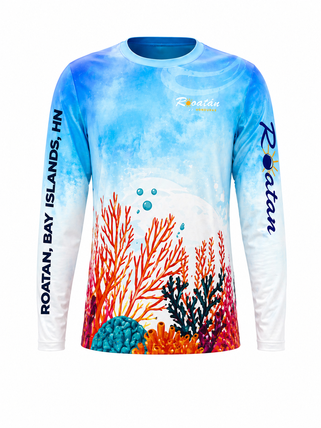 Long sleeve t-shirt - Roatan Reef Light Blues