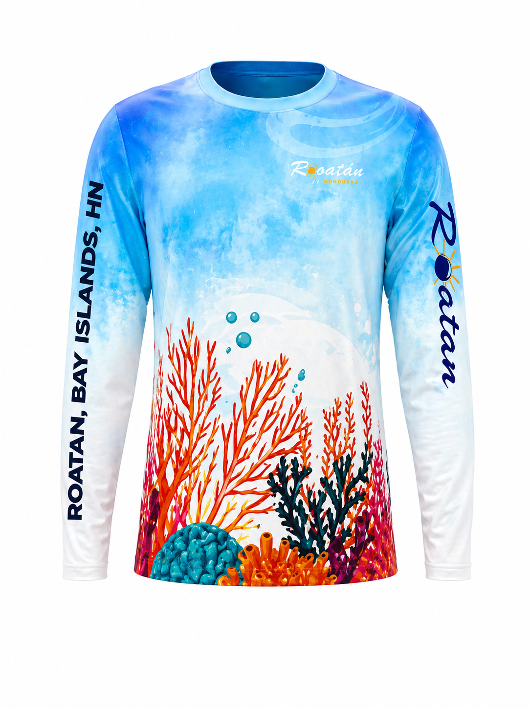 Long sleeve t-shirt - Roatan Reef Light Blues