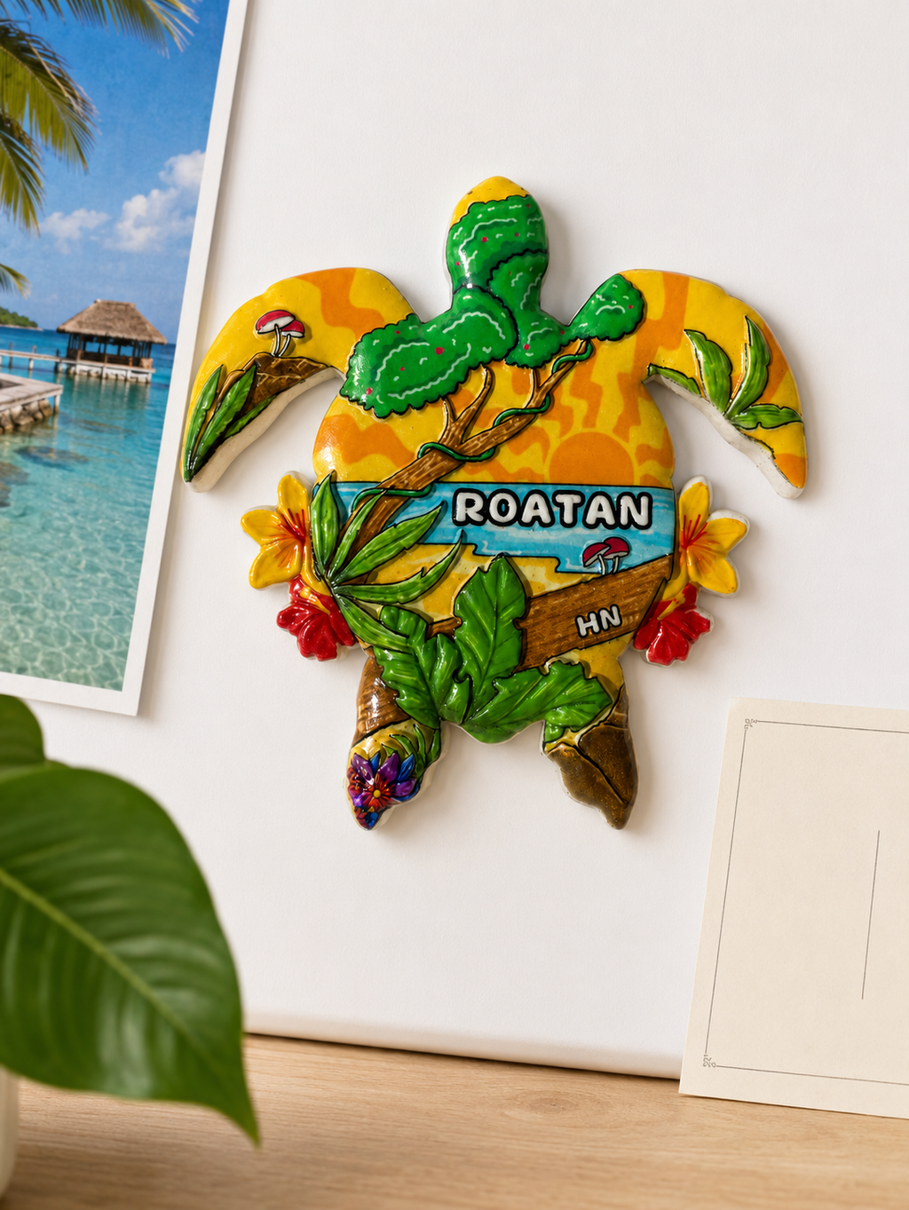 Roatan Tropical Sea Turtle Magnet